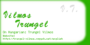 vilmos trungel business card